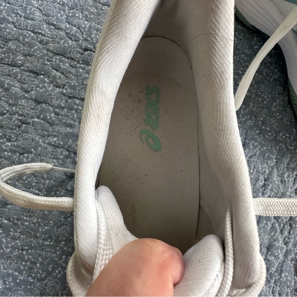 ASICS Sneakers Solution Swift FF White and Mint Green Tennis Prep Size 8.5 - Picture 7 of 8